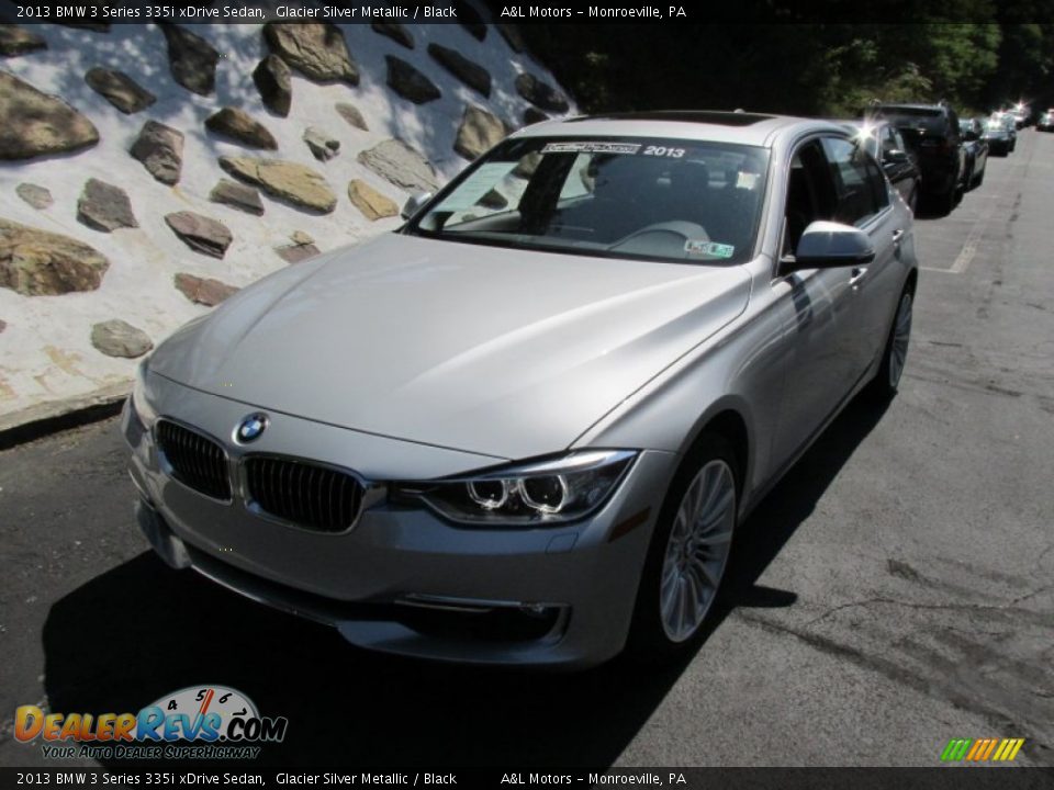 2013 BMW 3 Series 335i xDrive Sedan Glacier Silver Metallic / Black Photo #9