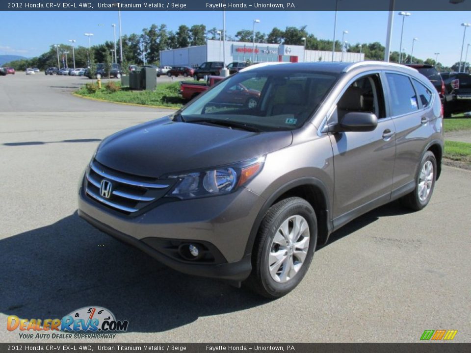 2012 Honda CR-V EX-L 4WD Urban Titanium Metallic / Beige Photo #5