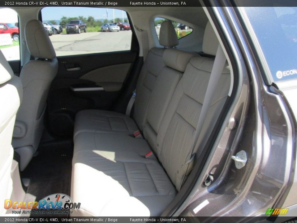 2012 Honda CR-V EX-L 4WD Urban Titanium Metallic / Beige Photo #8
