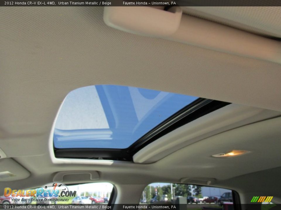 2012 Honda CR-V EX-L 4WD Urban Titanium Metallic / Beige Photo #10