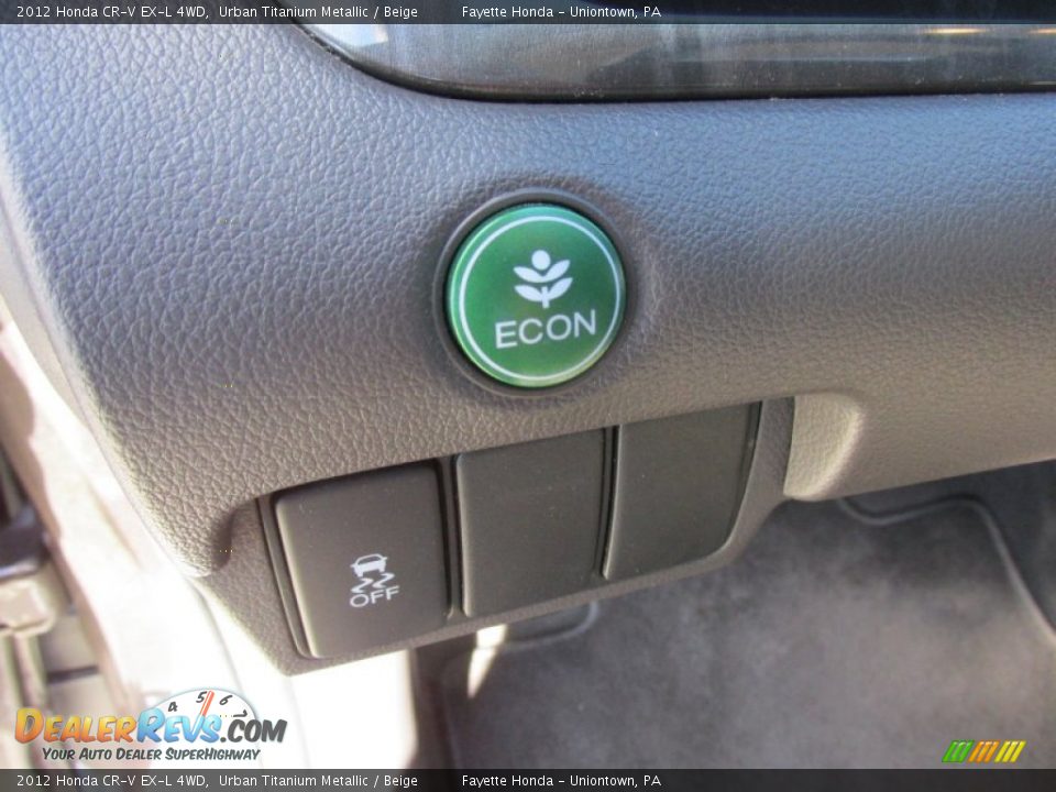 2012 Honda CR-V EX-L 4WD Urban Titanium Metallic / Beige Photo #12