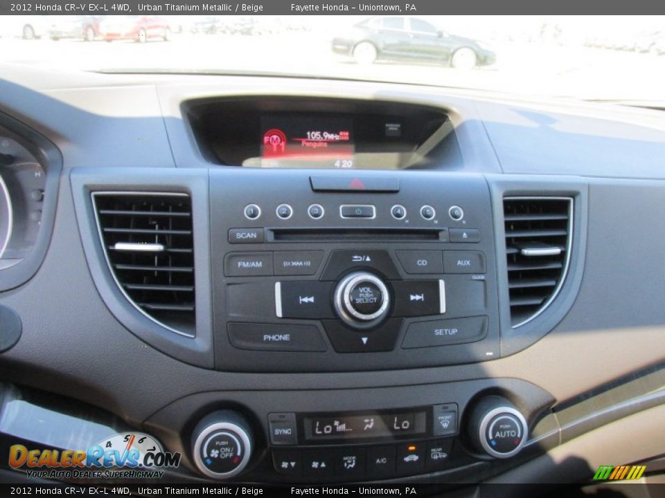 2012 Honda CR-V EX-L 4WD Urban Titanium Metallic / Beige Photo #14