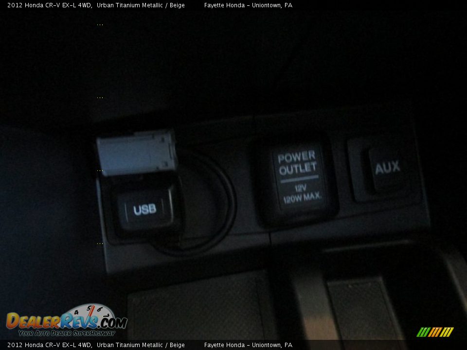 2012 Honda CR-V EX-L 4WD Urban Titanium Metallic / Beige Photo #16