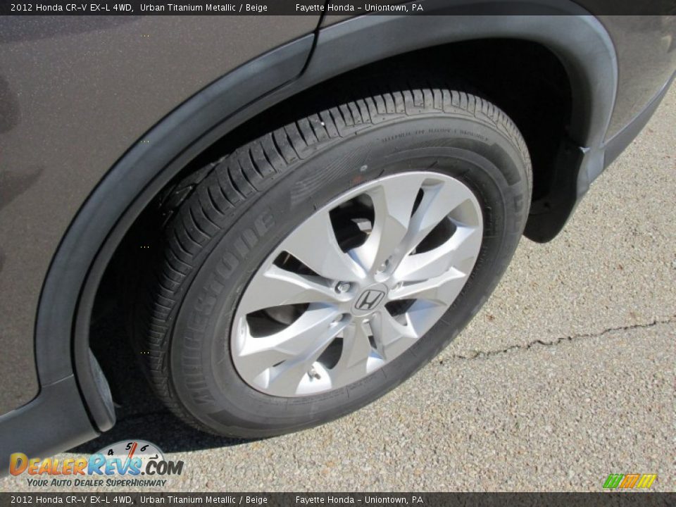 2012 Honda CR-V EX-L 4WD Urban Titanium Metallic / Beige Photo #17