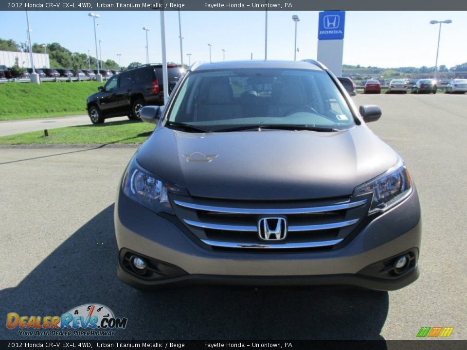2012 Honda CR-V EX-L 4WD Urban Titanium Metallic / Beige Photo #19