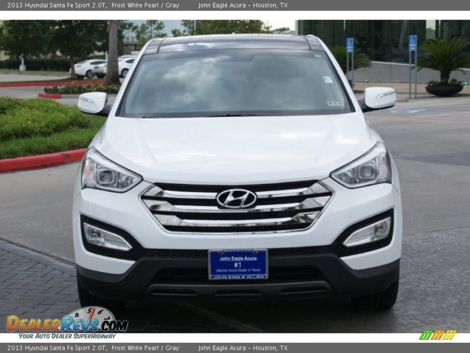 2013 Hyundai Santa Fe Sport 2.0T Frost White Pearl / Gray Photo #4