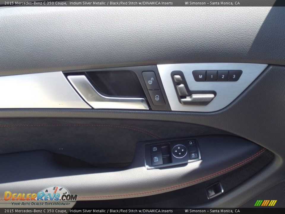 2015 Mercedes-Benz C 350 Coupe Iridium Silver Metallic / Black/Red Stitch w/DINAMICA Inserts Photo #6