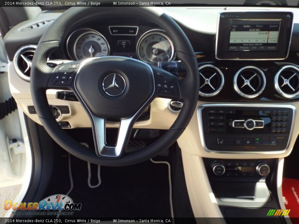 2014 Mercedes-Benz CLA 250 Cirrus White / Beige Photo #9