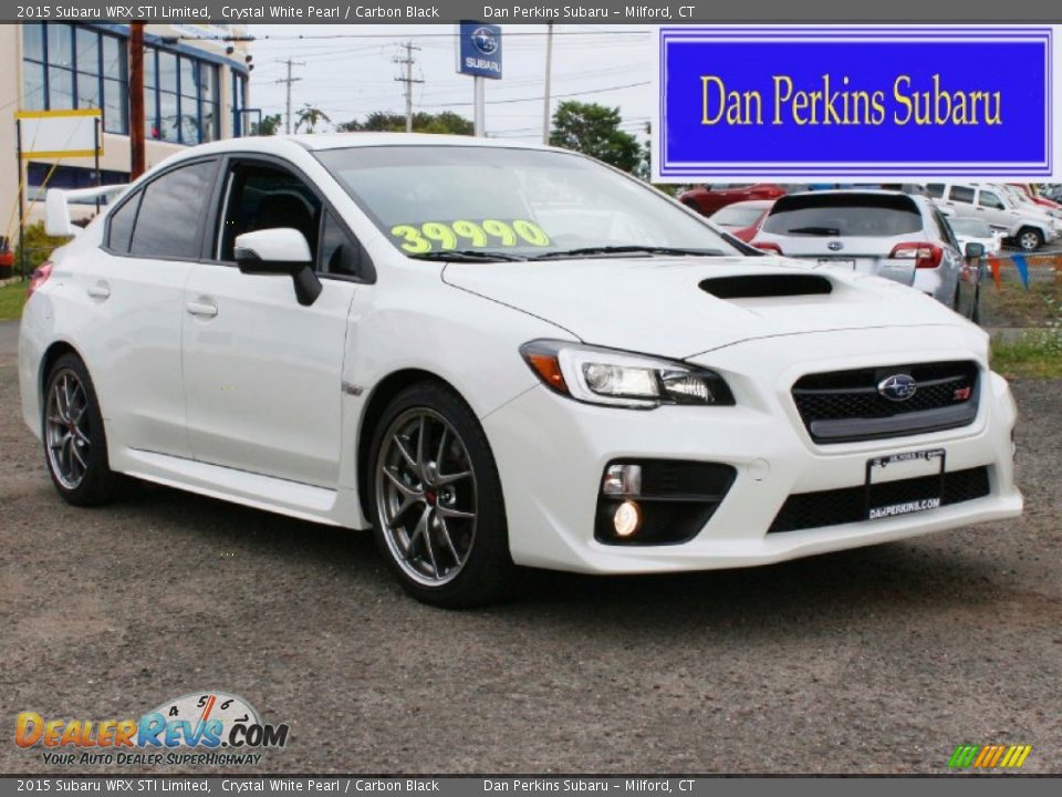 2015 Subaru WRX STI Limited Crystal White Pearl / Carbon Black Photo #1