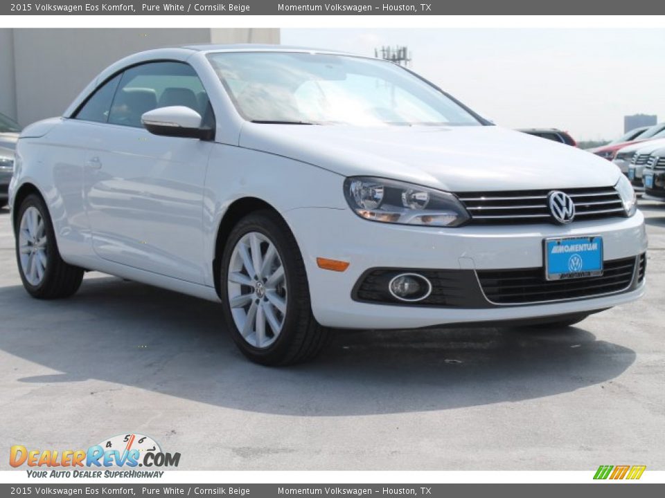 2015 Volkswagen Eos Komfort Pure White / Cornsilk Beige Photo #1