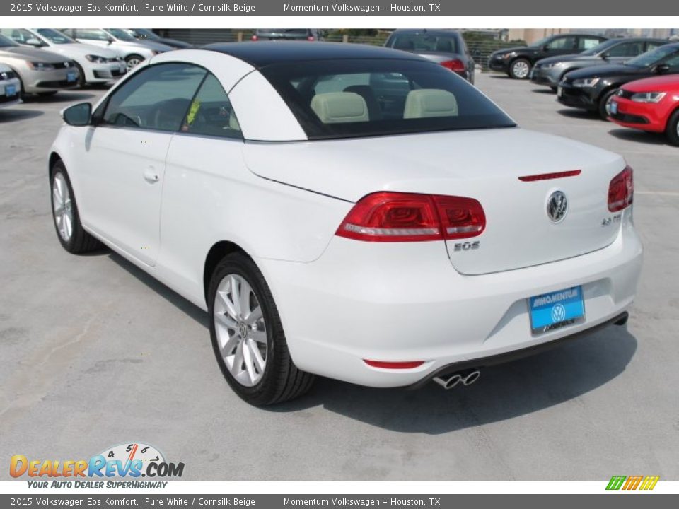 2015 Volkswagen Eos Komfort Pure White / Cornsilk Beige Photo #6