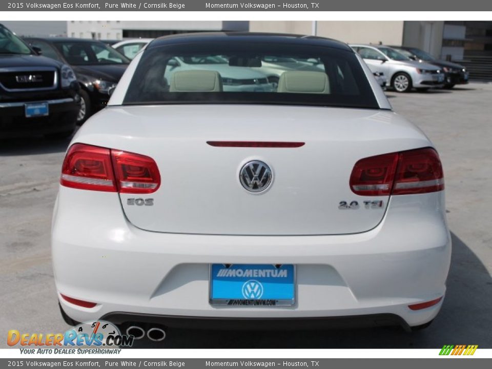 2015 Volkswagen Eos Komfort Pure White / Cornsilk Beige Photo #7