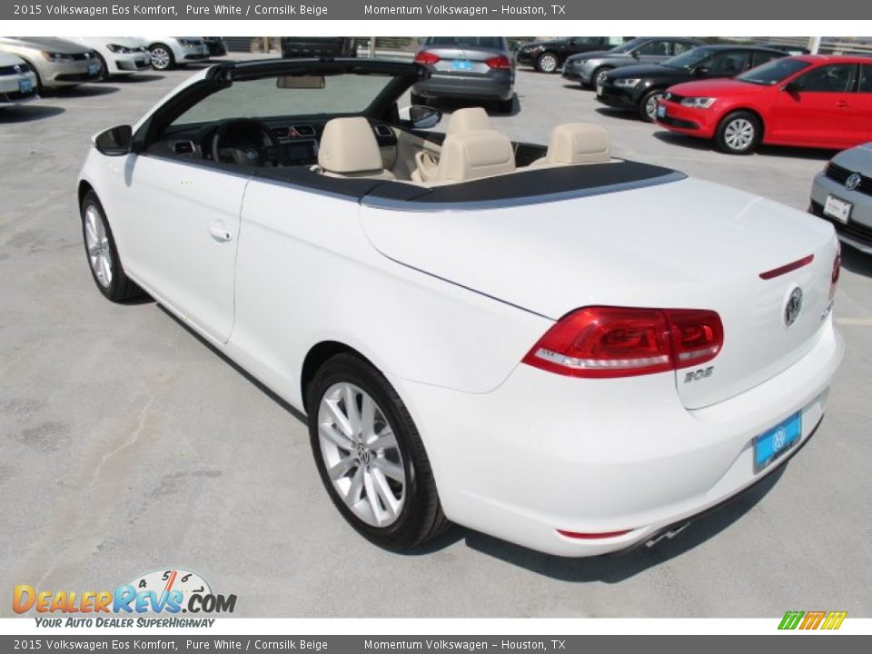 2015 Volkswagen Eos Komfort Pure White / Cornsilk Beige Photo #23