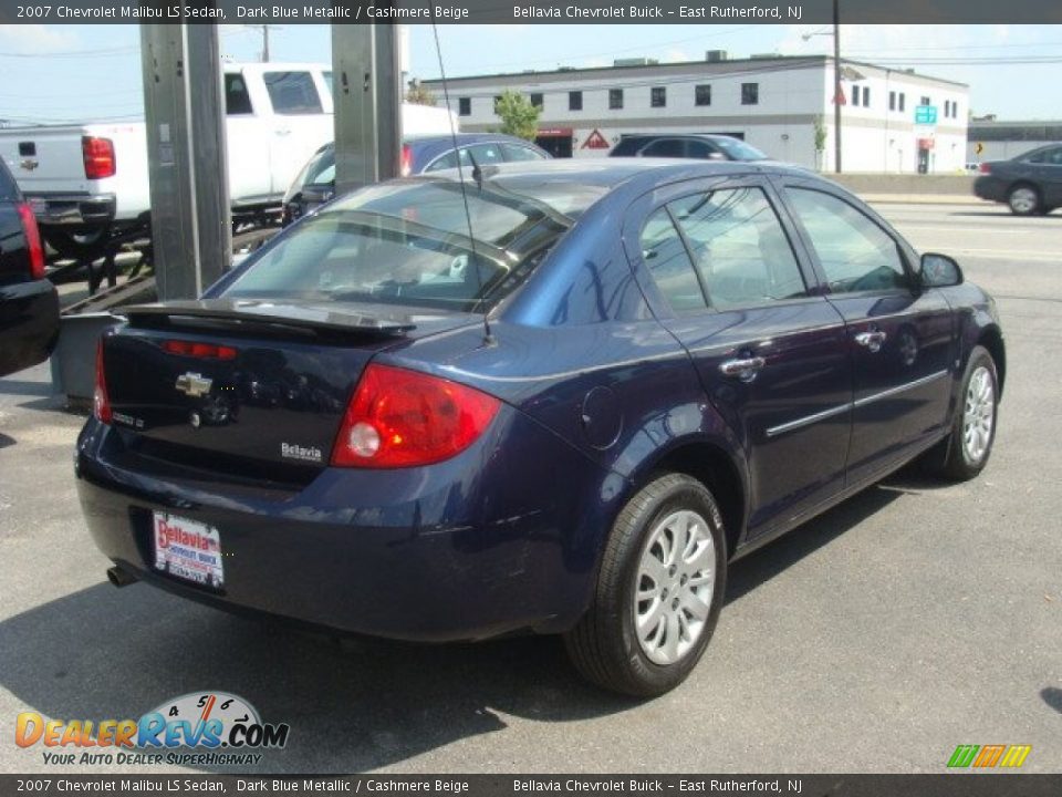 2007 Chevrolet Malibu LS Sedan Dark Blue Metallic / Cashmere Beige Photo #4