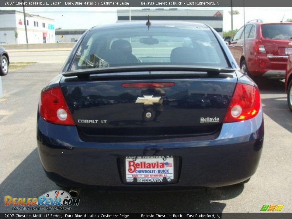 2007 Chevrolet Malibu LS Sedan Dark Blue Metallic / Cashmere Beige Photo #5