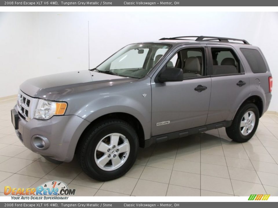 2008 Ford Escape XLT V6 4WD Tungsten Grey Metallic / Stone Photo #3