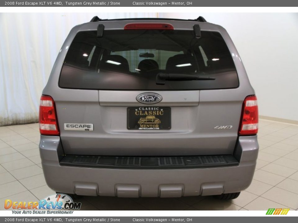2008 Ford Escape XLT V6 4WD Tungsten Grey Metallic / Stone Photo #14