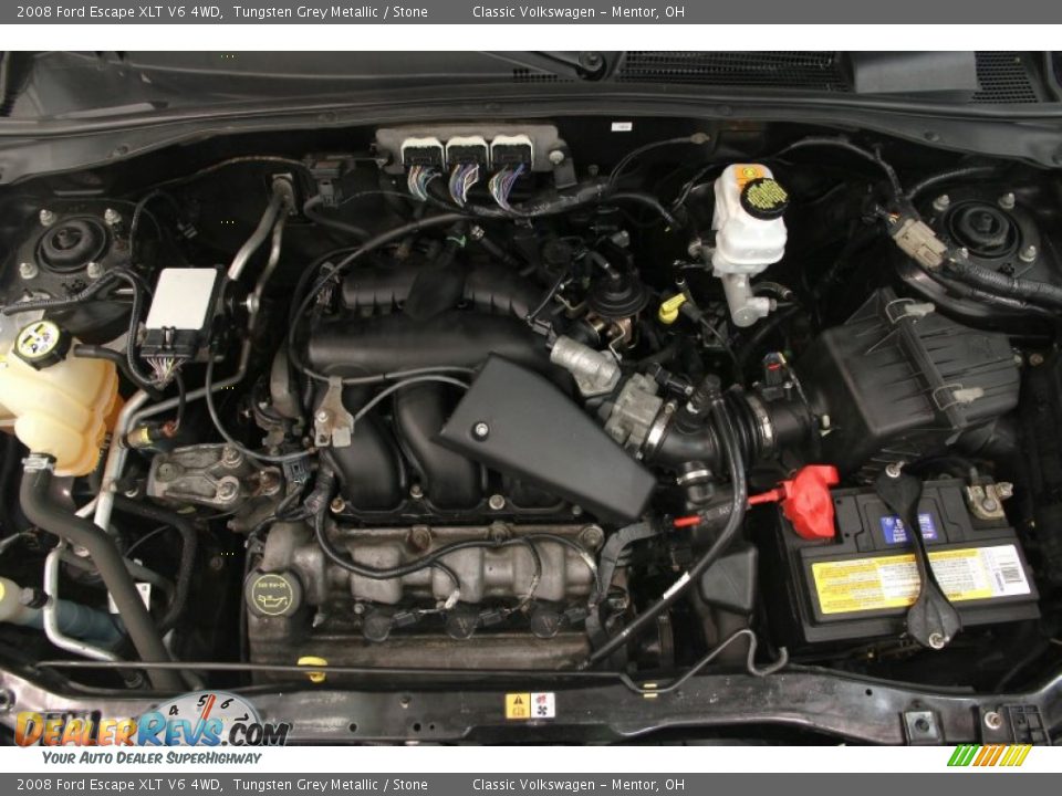 2008 Ford Escape XLT V6 4WD Tungsten Grey Metallic / Stone Photo #15