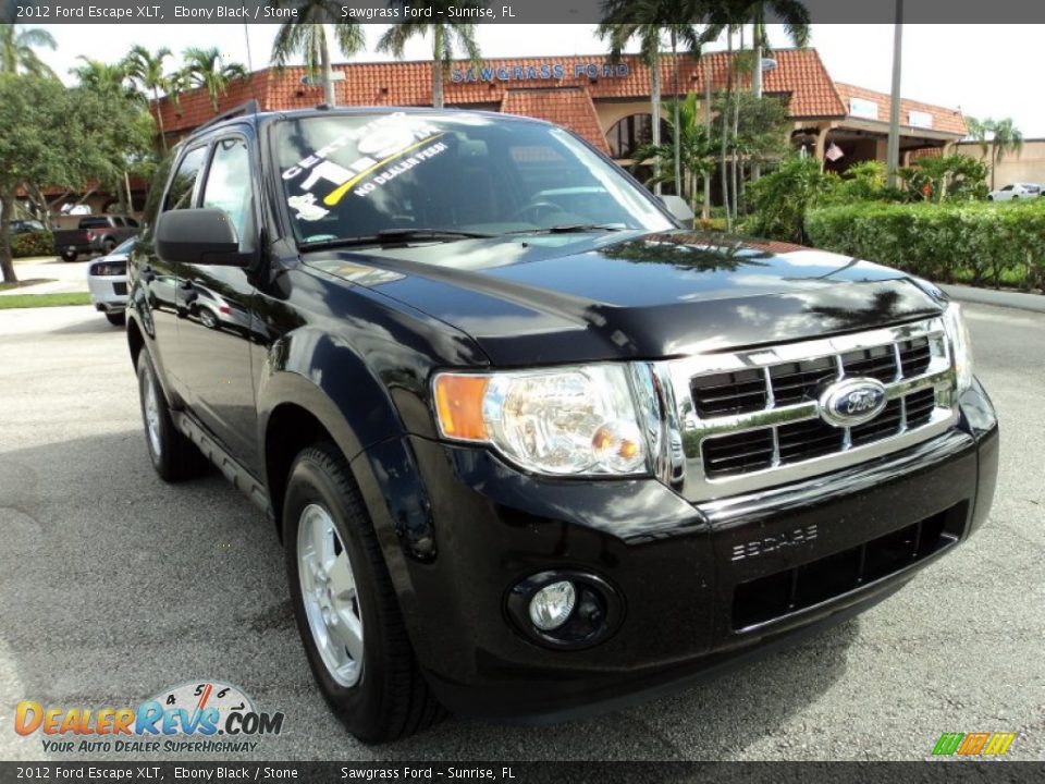 2012 Ford Escape XLT Ebony Black / Stone Photo #2