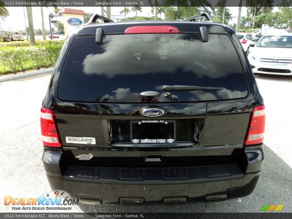 2012 Ford Escape XLT Ebony Black / Stone Photo #7