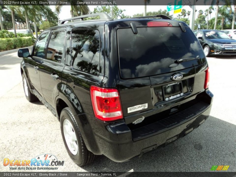 2012 Ford Escape XLT Ebony Black / Stone Photo #9