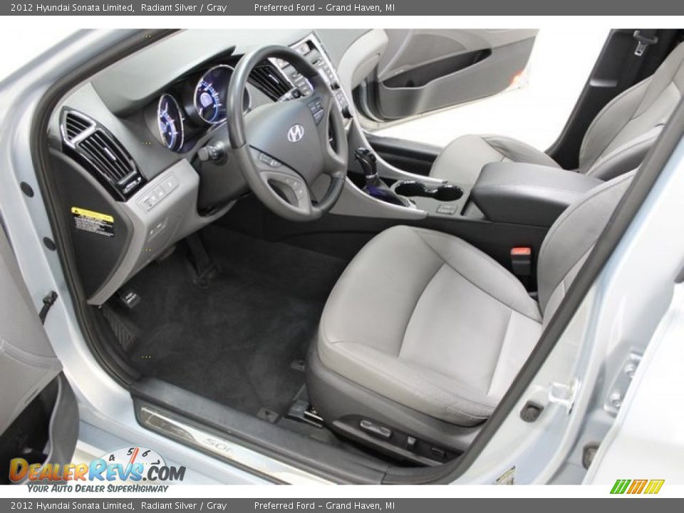 2012 Hyundai Sonata Limited Radiant Silver / Gray Photo #26
