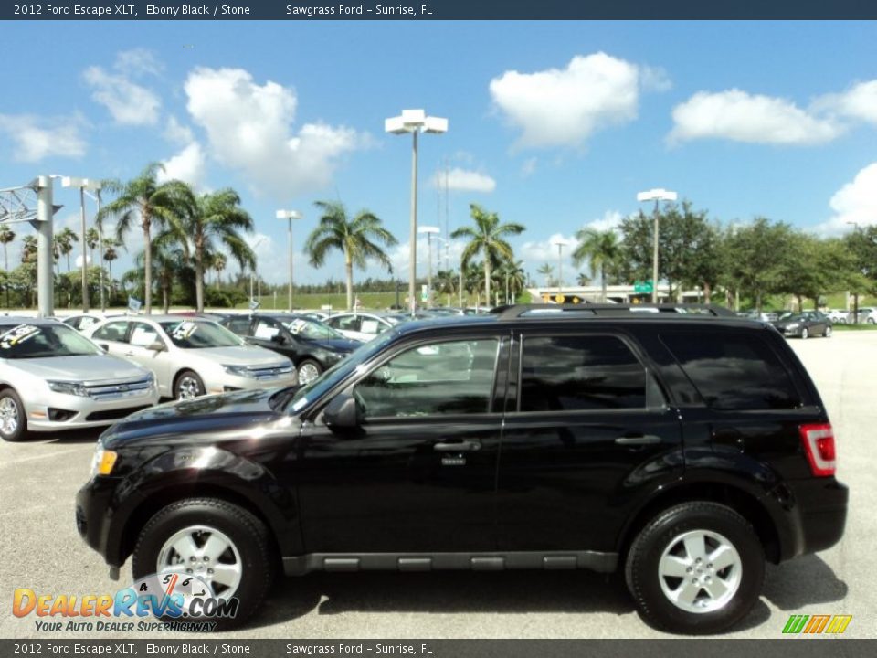 2012 Ford Escape XLT Ebony Black / Stone Photo #12