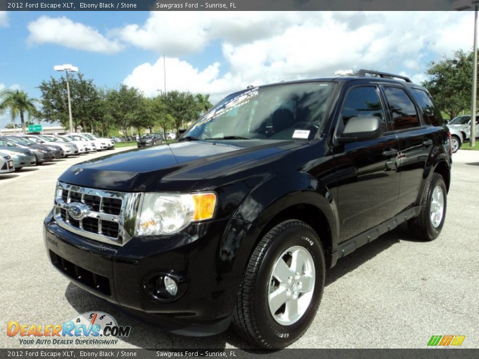 2012 Ford Escape XLT Ebony Black / Stone Photo #13