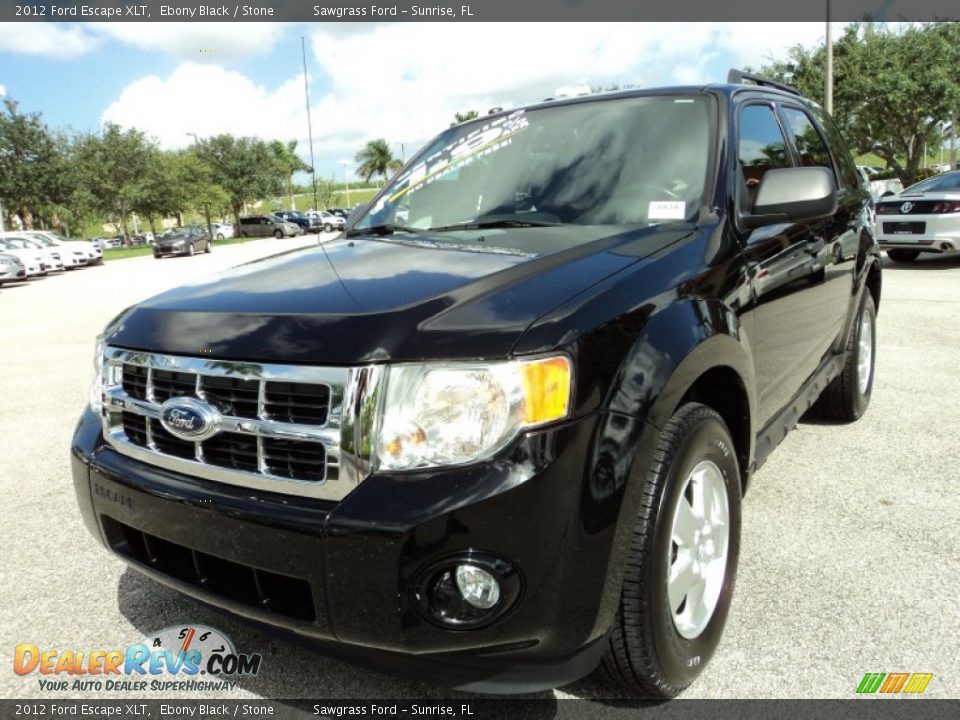 2012 Ford Escape XLT Ebony Black / Stone Photo #14