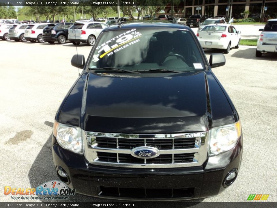 2012 Ford Escape XLT Ebony Black / Stone Photo #16