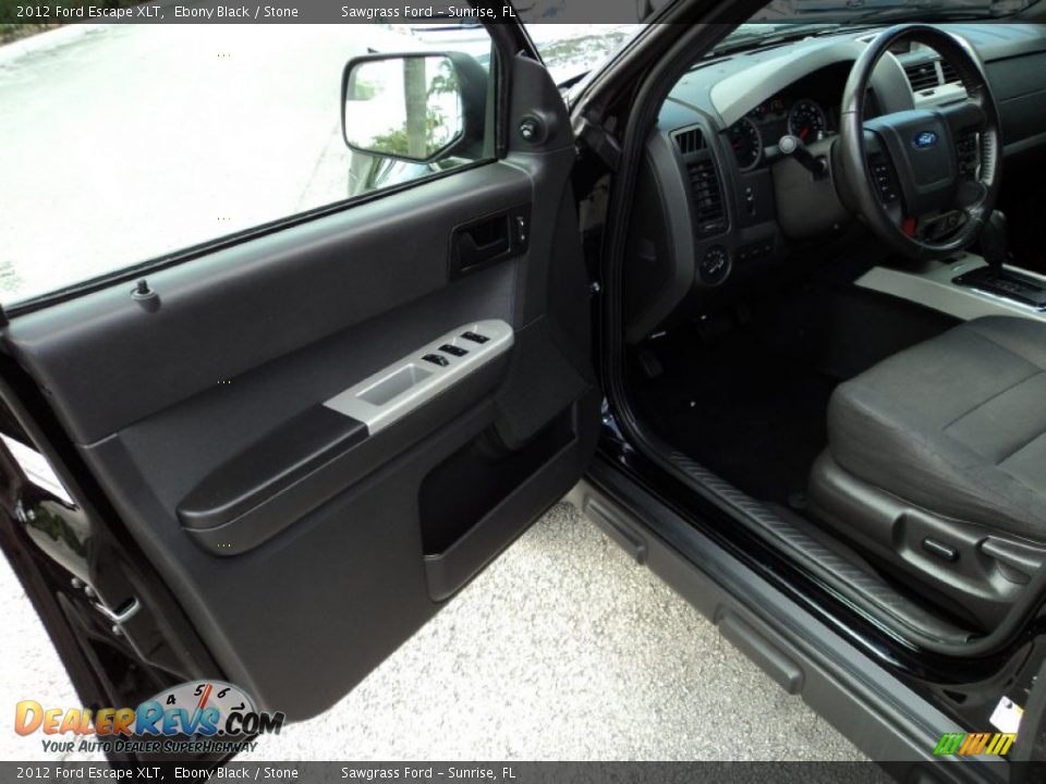 2012 Ford Escape XLT Ebony Black / Stone Photo #17