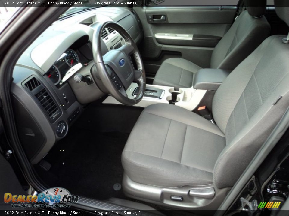 2012 Ford Escape XLT Ebony Black / Stone Photo #18