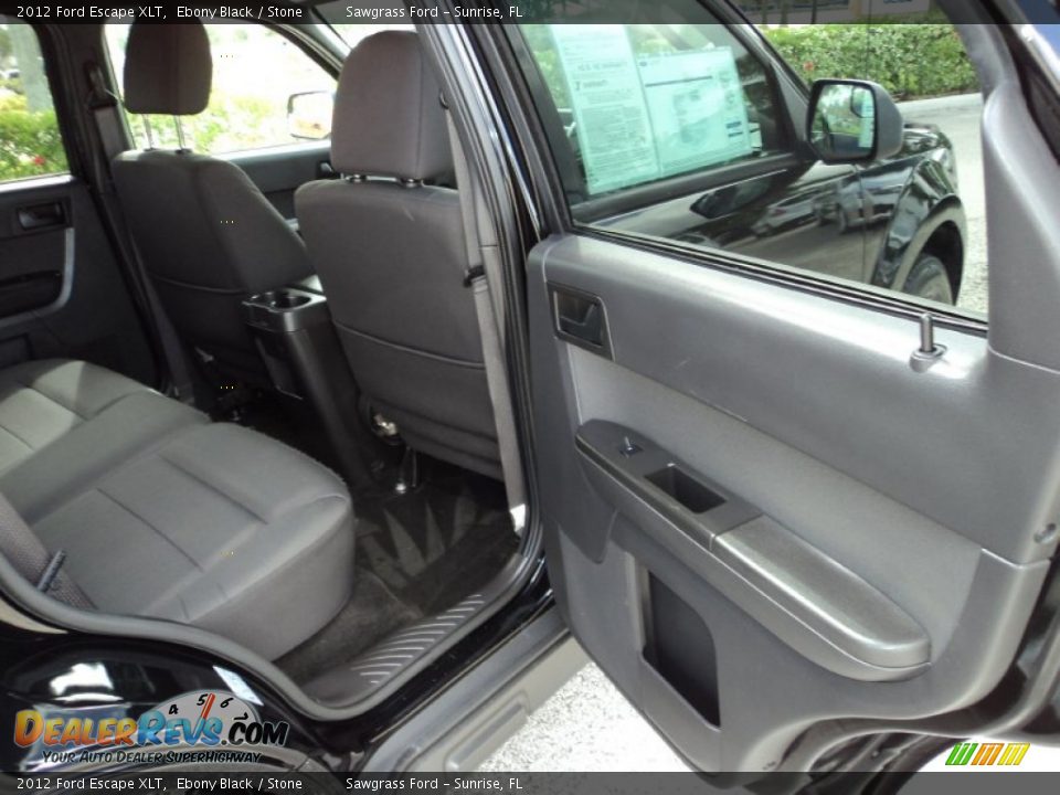 2012 Ford Escape XLT Ebony Black / Stone Photo #22