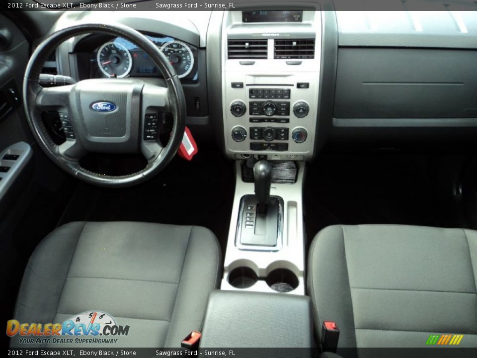 2012 Ford Escape XLT Ebony Black / Stone Photo #24
