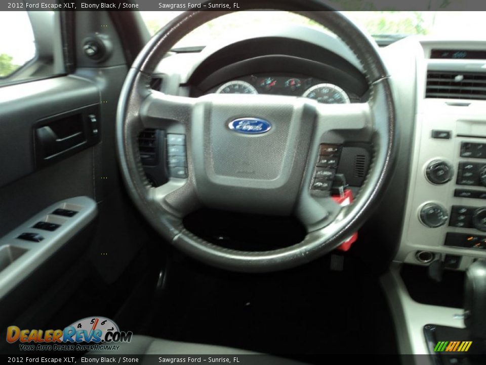 2012 Ford Escape XLT Ebony Black / Stone Photo #25