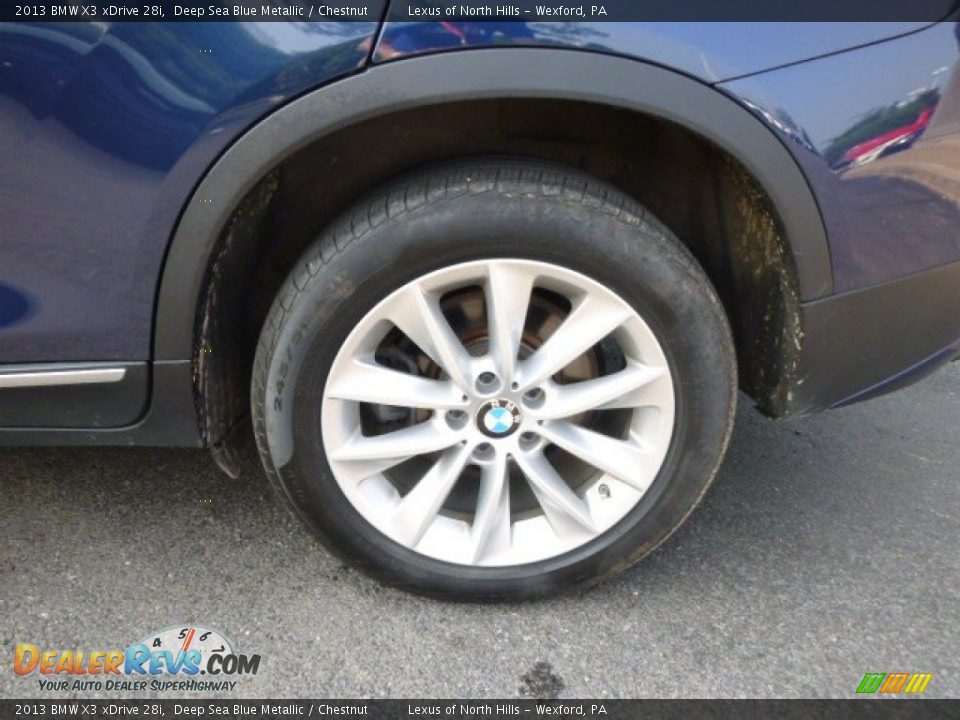 2013 BMW X3 xDrive 28i Deep Sea Blue Metallic / Chestnut Photo #9
