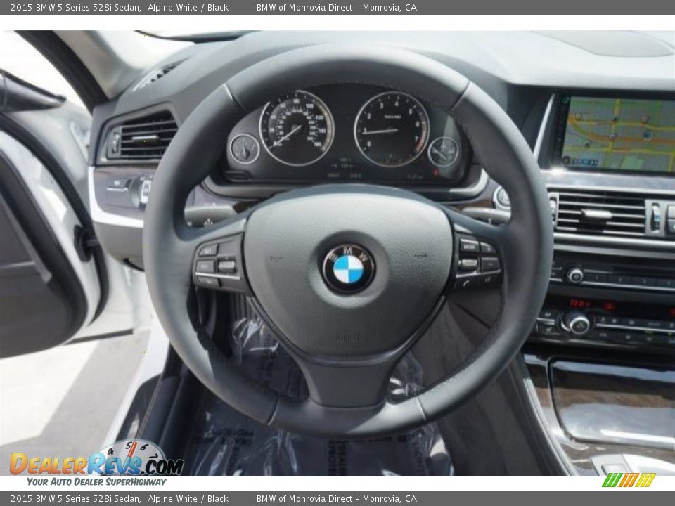 2015 BMW 5 Series 528i Sedan Alpine White / Black Photo #9