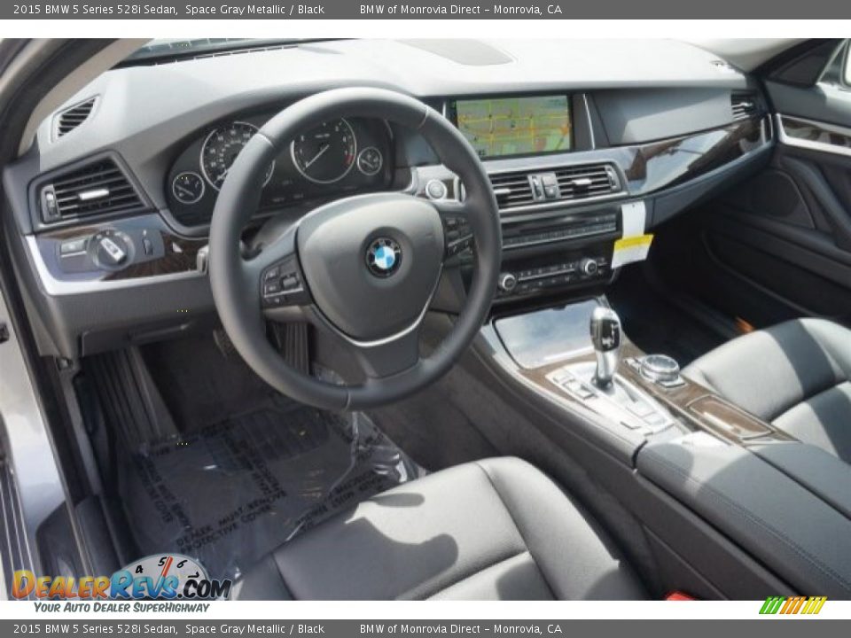 2015 BMW 5 Series 528i Sedan Space Gray Metallic / Black Photo #5