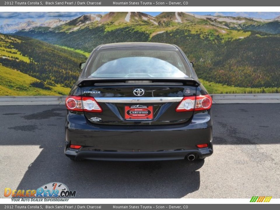 2012 Toyota Corolla S Black Sand Pearl / Dark Charcoal Photo #8