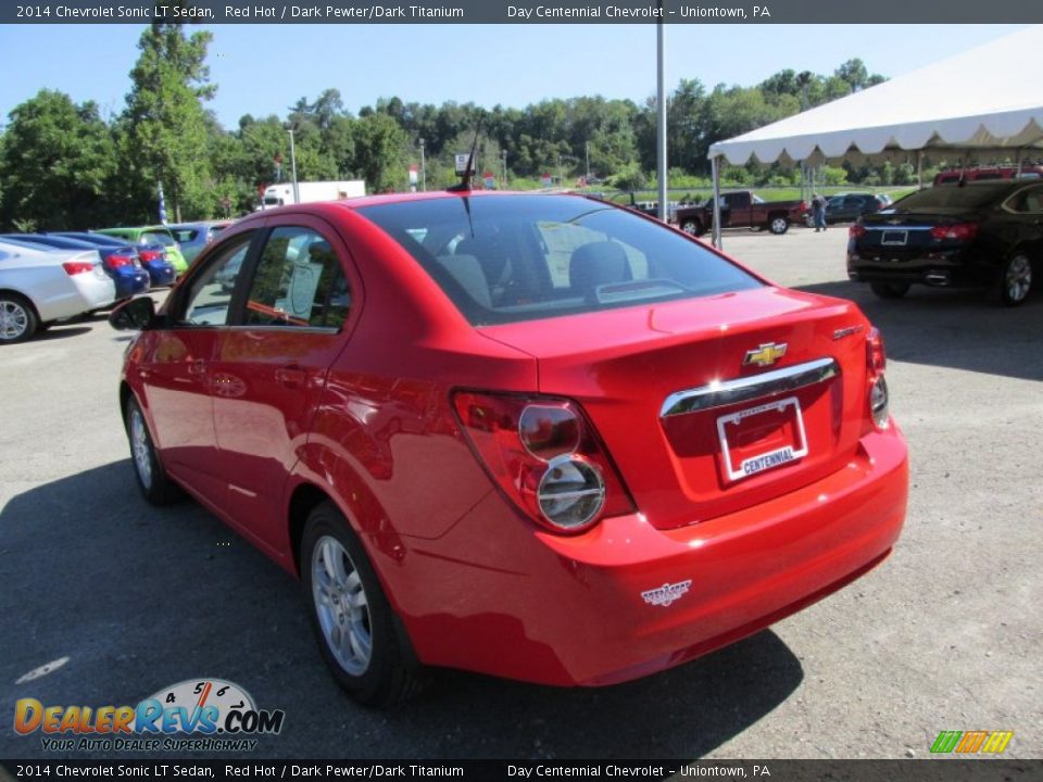 2014 Chevrolet Sonic LT Sedan Red Hot / Dark Pewter/Dark Titanium Photo #4