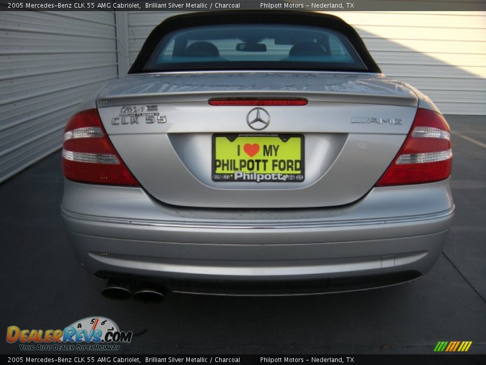 2005 Mercedes-Benz CLK 55 AMG Cabriolet Brilliant Silver Metallic / Charcoal Photo #5