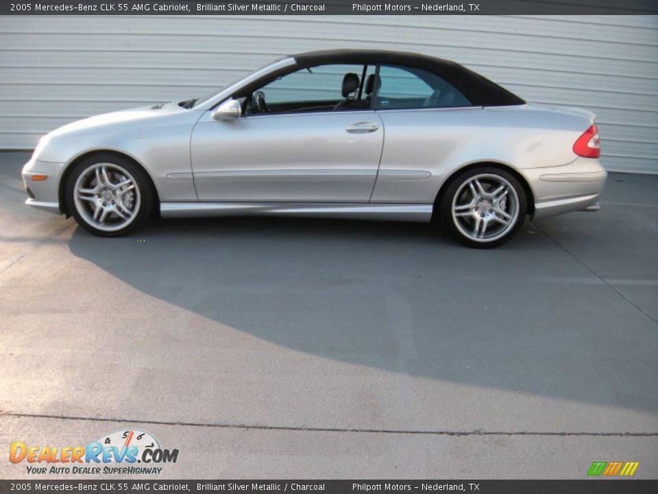 2005 Mercedes-Benz CLK 55 AMG Cabriolet Brilliant Silver Metallic / Charcoal Photo #6