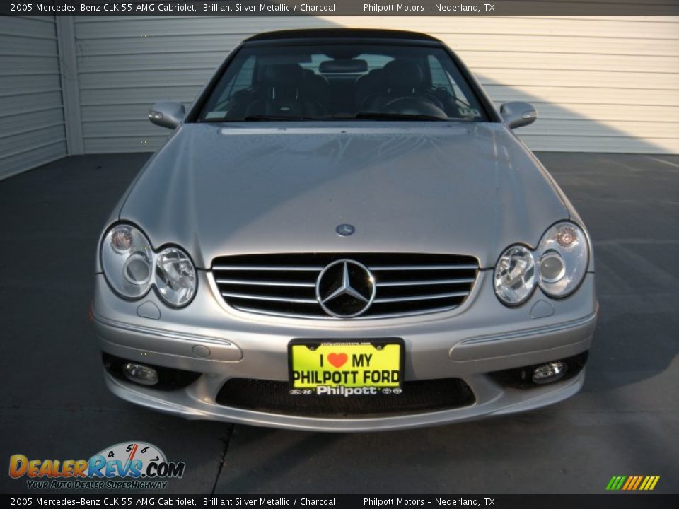 2005 Mercedes-Benz CLK 55 AMG Cabriolet Brilliant Silver Metallic / Charcoal Photo #8