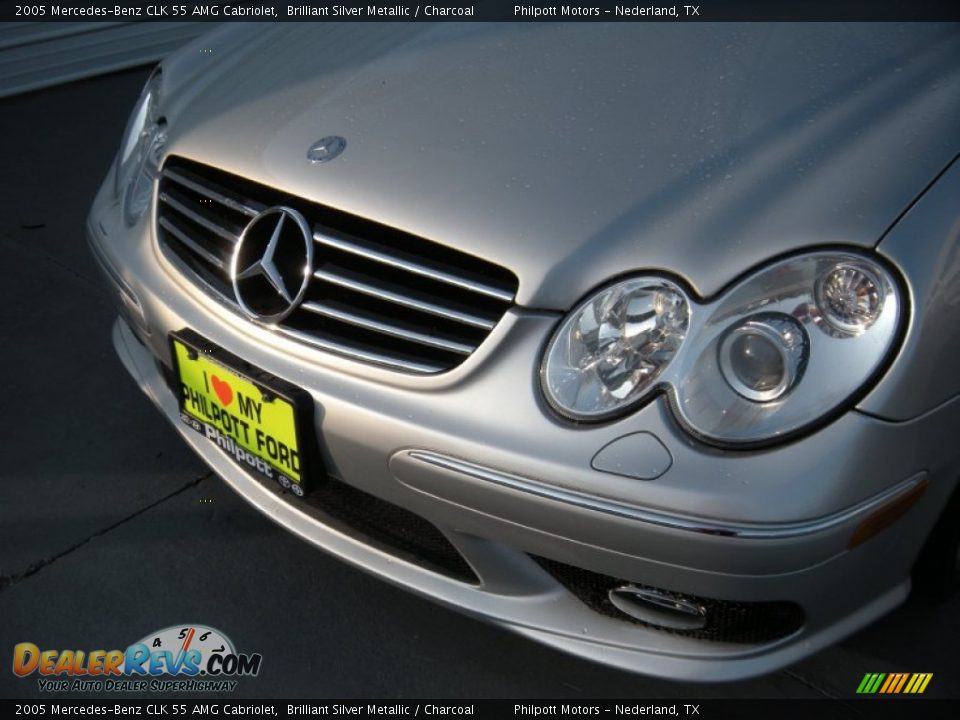 2005 Mercedes-Benz CLK 55 AMG Cabriolet Brilliant Silver Metallic / Charcoal Photo #10