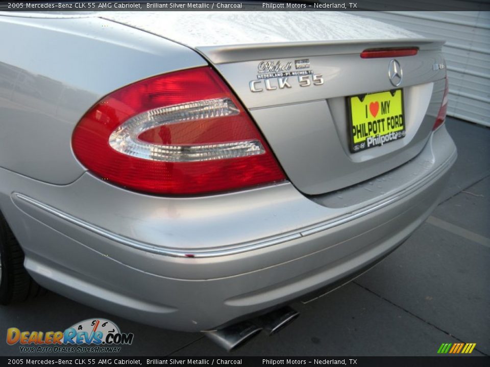 2005 Mercedes-Benz CLK 55 AMG Cabriolet Brilliant Silver Metallic / Charcoal Photo #20
