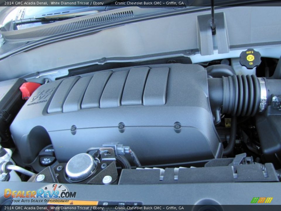 2014 GMC Acadia Denali White Diamond Tricoat / Ebony Photo #13