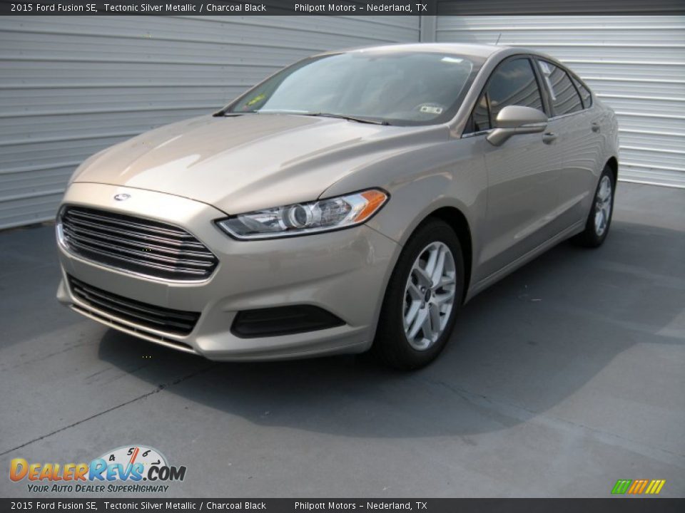 2015 Ford Fusion SE Tectonic Silver Metallic / Charcoal Black Photo #7