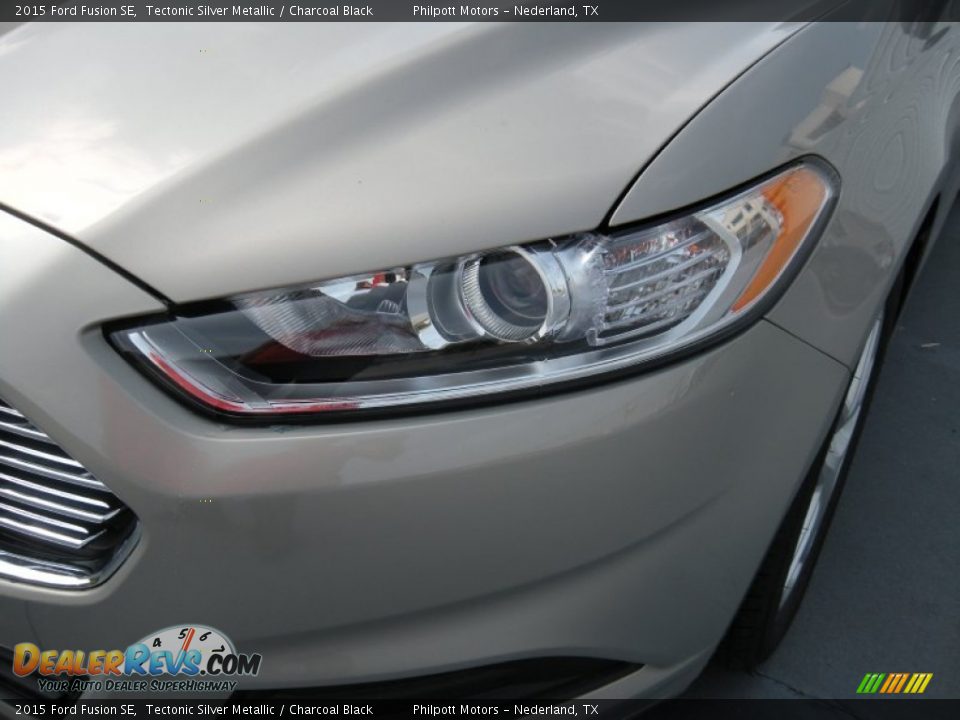 2015 Ford Fusion SE Tectonic Silver Metallic / Charcoal Black Photo #9