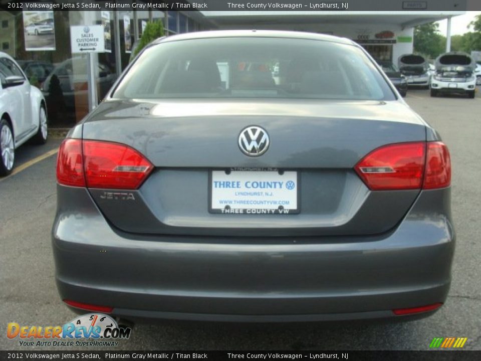 2012 Volkswagen Jetta S Sedan Platinum Gray Metallic / Titan Black Photo #5