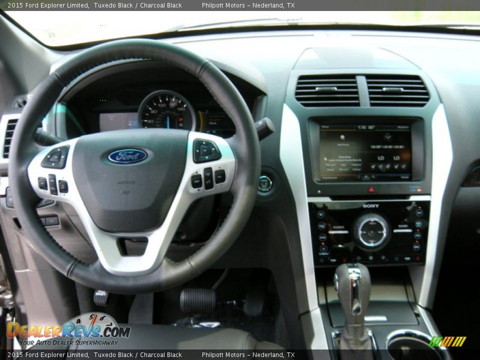 2015 Ford Explorer Limited Tuxedo Black / Charcoal Black Photo #30